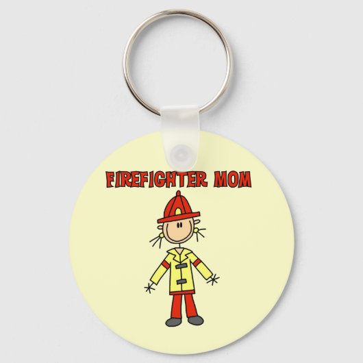 Firefighter Mam Tshirts en Gifts Sleutelhanger (Voorkant)