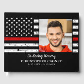 Firefighter Memorial Loving Memory Photo Funeral Gastenboek (Voorkant)