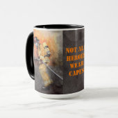 Firefighter Mok Niet alle helden Draag Capes Cup (Voorkant links)