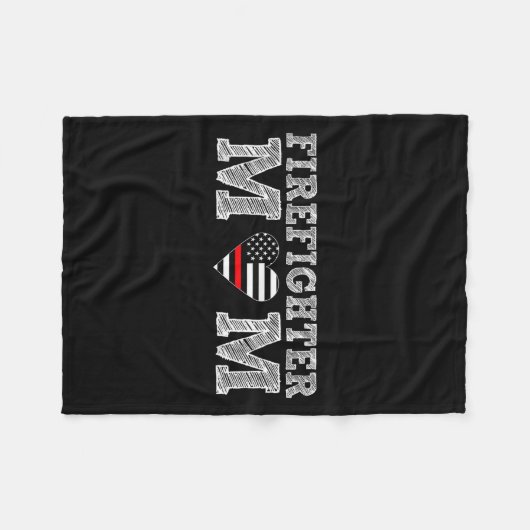 Firefighter Mom Fireman Gift Proud Firefighter Quo Fleece Deken (Voorkant (Horizontaal))