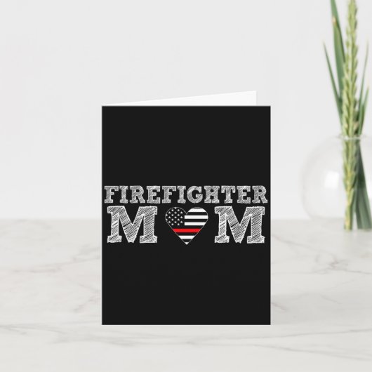Firefighter Mom Fireman Gift Proud Firefighter Quo Kaart (Voorkant)