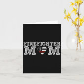 Firefighter Mom Fireman Gift Proud Firefighter Quo Kaart (Gele Bloem)
