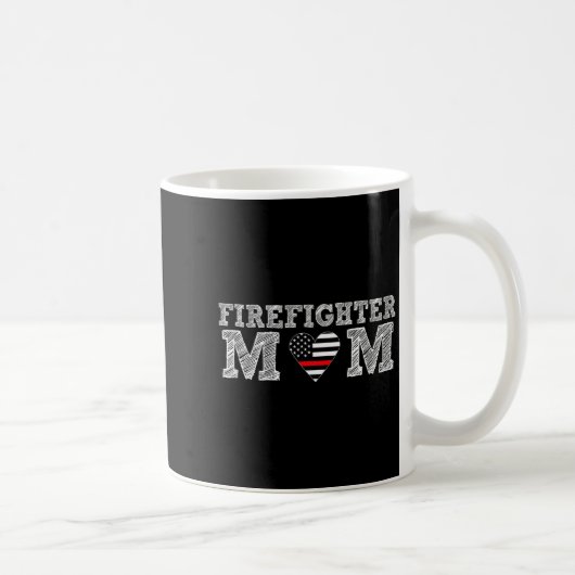 Firefighter Mom Fireman Gift Proud Firefighter Quo Koffiemok (Rechts)