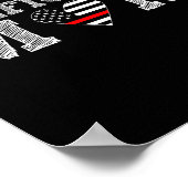 Firefighter Mom Fireman Gift Proud Firefighter Quo Poster (Hoek)