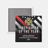 Firefighter of the Year Badge Logo Employee Magneet (Voorkant / Achterkant)