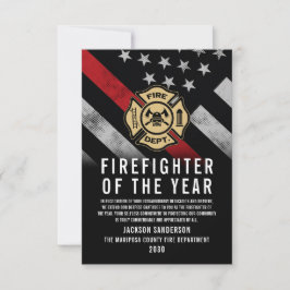 Firefighter of the Year Employee Recognition Logo Kaart