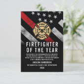 Firefighter of the Year Employee Recognition Logo Kaart (Staand voorkant)
