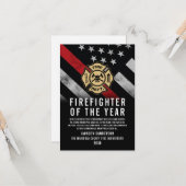 Firefighter of the Year Employee Recognition Logo Kaart (Voorkant / Achterkant in situ)