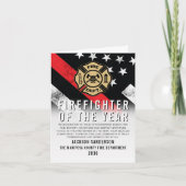 Firefighter of the Year Employee Recognition Logo Kaart (Voorkant)