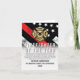 Firefighter of the Year Employee Recognition Logo Kaart