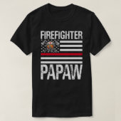 Firefighter PAPAW ondersteunt de Thin Red Line US  T-shirt (Design voorkant)