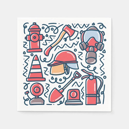 Firefighter Paper Servet (Voorkant)