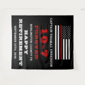 Firefighter Party Thin Red Line Happy Retirement Wandkleed (Voorkant (horizontaal))