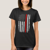 Firefighter Patriotic American US Flag Fireman Fir T-shirt (Voorkant)