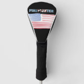 Firefighter Patriotic  Golfheadcover (Voorkant)