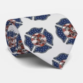 Firefighter Patriotic Logos Stropdas (Opgerold)