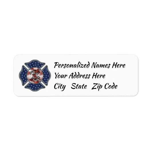 Firefighter Patriotic Maltese Label (Voorkant)