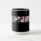 Firefighter Patriotic Tweekleurige Koffiemok (Center)