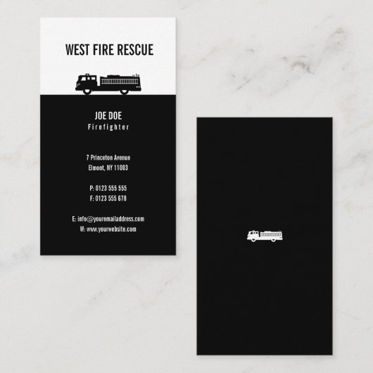 Firefighter | Perfect Visitekaartje (Voorkant / Achterkant)