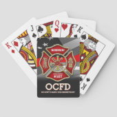 Firefighter Personalized Playing Cards Pokerkaarten (Achterkant)