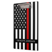 Firefighter Persoonlijke naam Thin Red Line Klembord (Links)