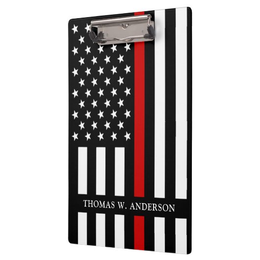Firefighter Persoonlijke naam Thin Red Line Klembord (Links)