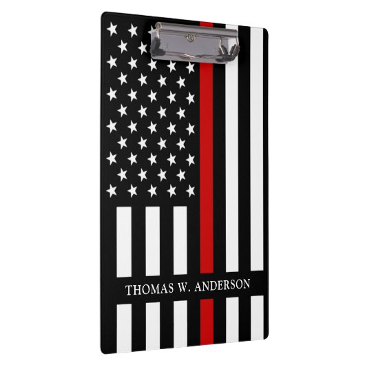 Firefighter Persoonlijke naam Thin Red Line Klembord (Rechts)