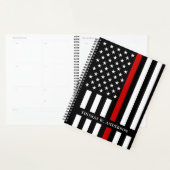 Firefighter Persoonlijke naam Thin Red Line Planner (Display)