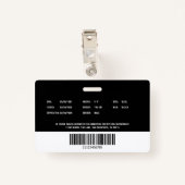 Firefighter Photo Fire Department Employee ID Badge (Achterkant met clip)