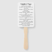 Firefighter Prayer Card Thin Red Line Afstuderen Handwaaier (Achterkant)