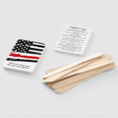 Firefighter Prayer Card Thin Red Line Afstuderen Handwaaier (Niet-gemonteerd)