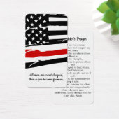 Firefighter Prayer Card Thin Red Line Afstuderen Visitekaartje (Bureau)