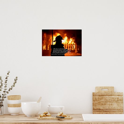 Firefighter Quote Poster (Keuken)