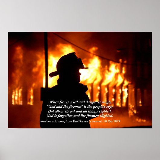 Firefighter Quote Poster (Voorkant)