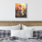 Firefighter Ready for Duty Personalize NAME Canvas Afdruk (Insitu (Slaapkamer))