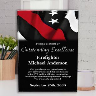 Firefighter Recognition Service Thin Red Line Acryl Prijs