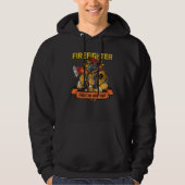 Firefighter red line fire truck for fireman BACKPR Hoodie (Voorkant)