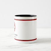 Firefighter Red Maltese Cross Fire Department Tweekleurige Koffiemok (Center)