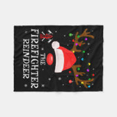 Firefighter Reindeer Family Matching Christmas Pjs Fleece Deken (Voorkant (Horizontaal))