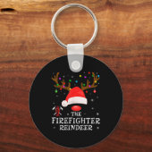 Firefighter Reindeer Family Matching Christmas Pjs Sleutelhanger (Voorkant)