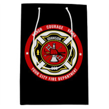 Firefighter Rescue ADD NAME Fire Department Badge