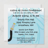 Firefighter Rescue Foto Little Fireman Birthday Kaart (Achterkant)