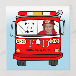 Firefighter Rescue Foto Little Fireman Birthday Kaart