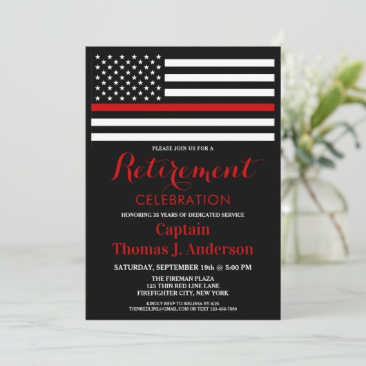 Firefighter Retirement Celebration Fireman Kaart (Staand voorkant)