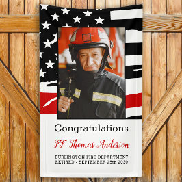 Firefighter Retirement Custom Photo Thin Red Line Spandoek