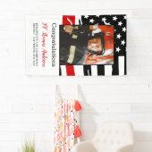 Firefighter Retirement Custom Photo Thin Red Line Spandoek (Insitu)