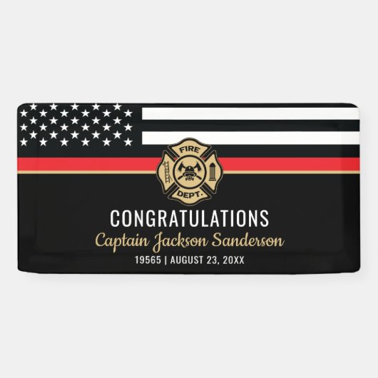 Firefighter Retirement Fire Department Fireman Spandoek (Horizontaal)