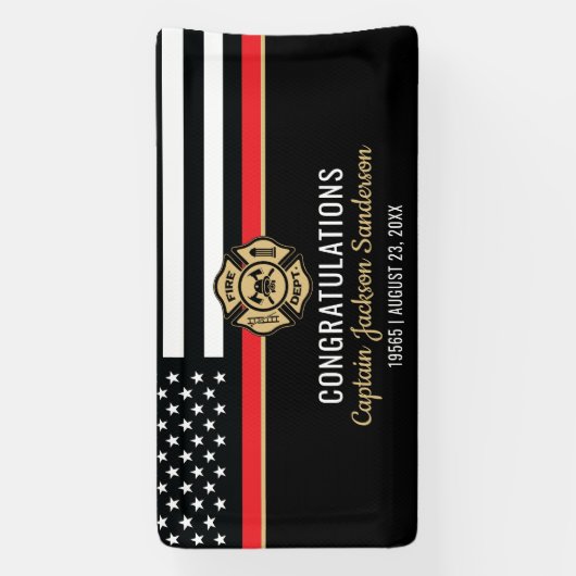 Firefighter Retirement Fire Department Fireman Spandoek (Verticaal)