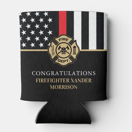 Firefighter Retirement Fire Department Party Blikjeskoeler (Achterkant)