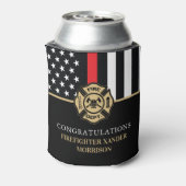 Firefighter Retirement Fire Department Party Blikjeskoeler (Blikje Achterkant)